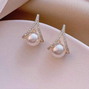 aurora pearl teardrop studs