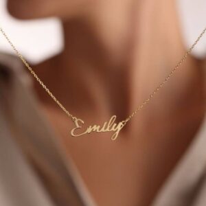 signature script name necklace