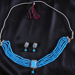 azure grace bead necklace