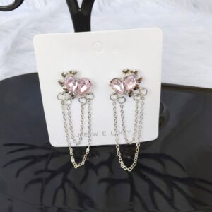 rosé cascade earrings