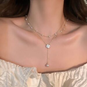 celeste layered pearl necklace